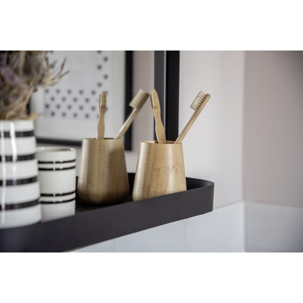 Bicchiere per spazzolino da denti in bambù in colore naturale Maru - Wenko-image-4