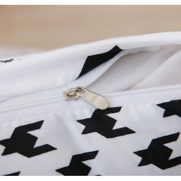 Biancheria da letto singola in microsatinato bianco e nero 3 pezzi 140x200 cm Roberto - My House-image-1