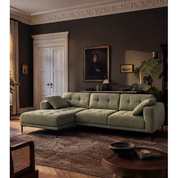 Divano angolare verde (con penisola a sinistra/con chaise lounge) Bemy – Micadoni -image-3