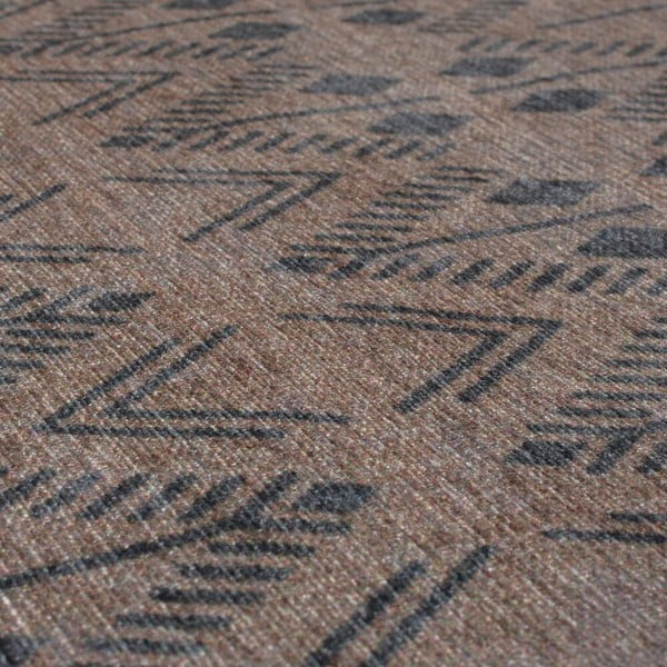Tappeto lavabile marrone 170x240 cm MATCH NIKO JUTE LOOK - Flair Rugs-image-3
