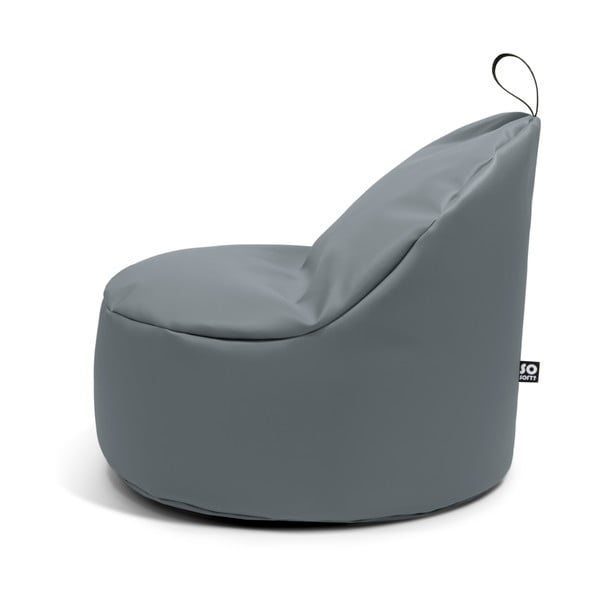 Puof a sacco rosso con rivestimento in finta pelle Round L – So Soft?-image-2