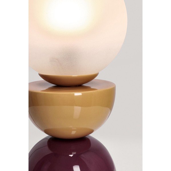 Lampada da tavolo in metallo con paralume in vetro (altezza totale 33 cm) Malton – Bizzotto-image-4