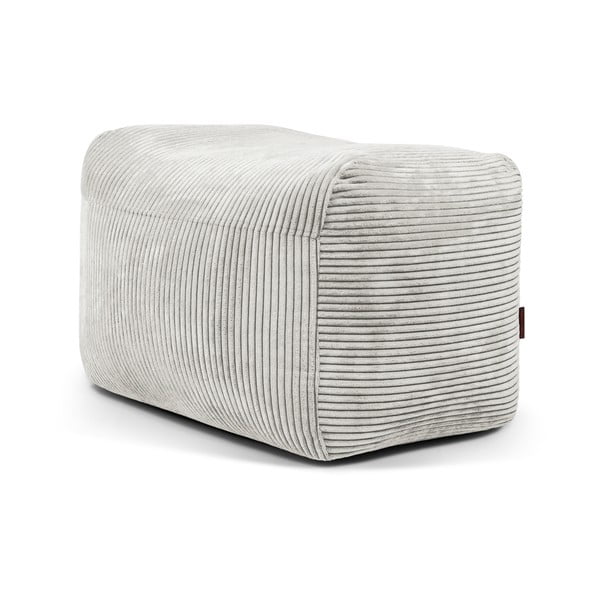 Puof a sacco color crema con rivestimento in velluto a coste Plus 70 Lounge – SLOWDOWN