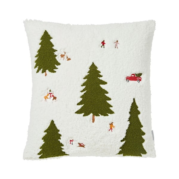 Cuscino decorativo con motivo natalizio in bouclé 45x45 cm Christmas Tree - Catherine Lansfield