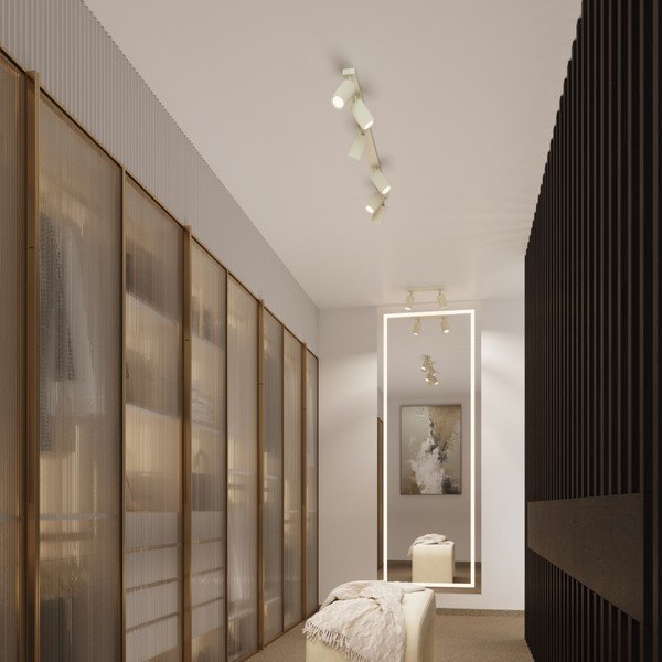 Faretto color crema 6,5x30 cm Gleam – Sollux-image-2