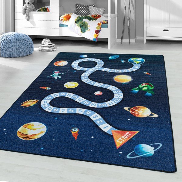 Tappeto per bambini blu scuro 100x150 cm Play Space – Ayyildiz Carpets-image-1