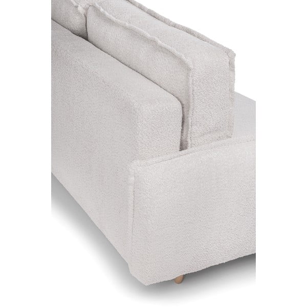 Divano letto in tessuto bouclé beige 215 cm Patti - Bonami Selection-image-1