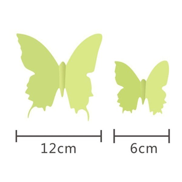 Set di 12 adesivi farfalle 3D fosforescenti - Ambiance-image-3