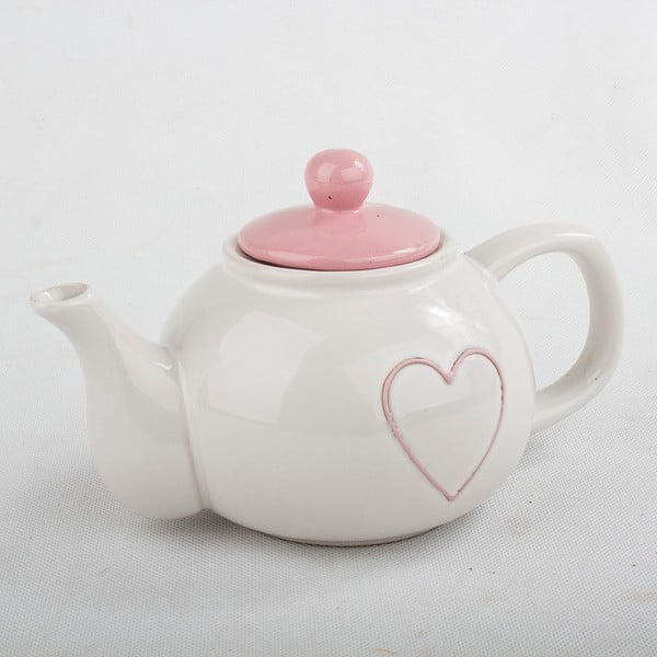 Teiera in ceramica con coperchio rosa , 1 l - Dakls