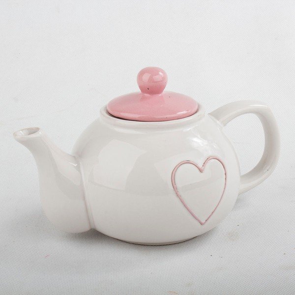 Teiera in ceramica con coperchio rosa , 1 l - Dakls