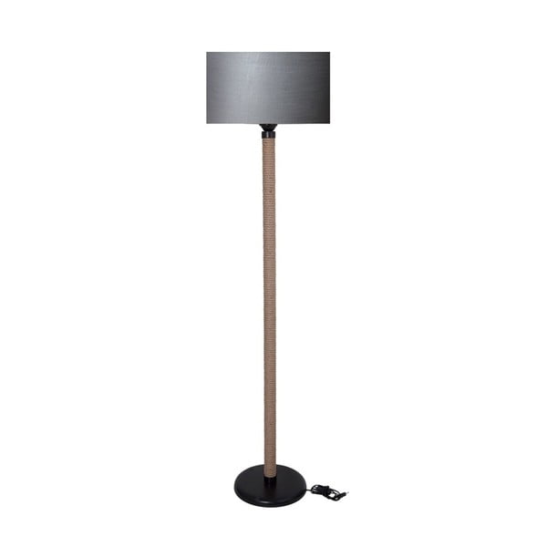 Lampada a stelo con paralume grigio scuro Lampada Rope - Kate Louise