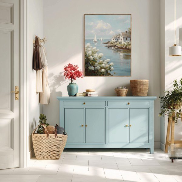 Dipinto stampato con cornice inclusa 60x80 cm Quiet Bay – Styler-image-3