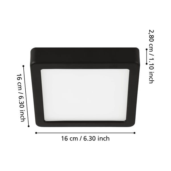 Plafoniera LED grigia 16x16 cm FUEVA 5 – EGLO-image-2