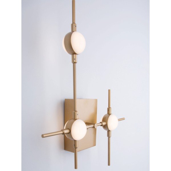 Lampada da parete LED dorata in metallo Atomo – Nova Luce-image-1