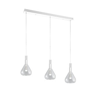 Apparecchio a sospensione a LED bianco con paralume in vetro Cipera - CINQUE
