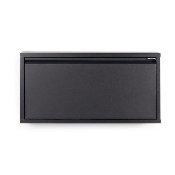 Scarpiera nera in metallo con ante ribaltabili 75x37,5x12,5 cm Billy – Spinder Design-image-3