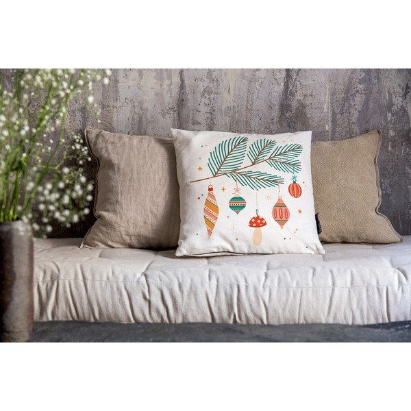 Set di 2 cuscini decorativi con motivo natalizio 45x45 cm Christmas Ornaments - Butter Kings-image-1