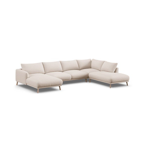 Divano angolare beige (a U) Naomi – Micadoni 