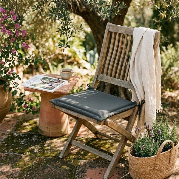 Cuscino per seduta da giardino color antracite 42x42 cm – Yes Everyday-image-1
