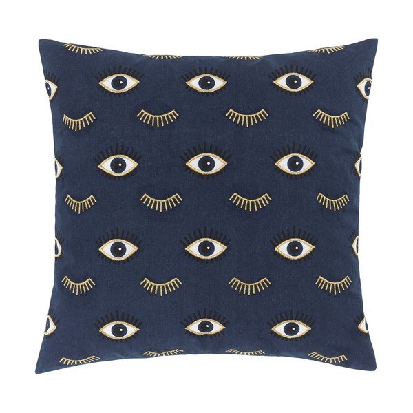 Federa decorativa in cotone blu, 50 x 50 cm Observe - Westwing Collection