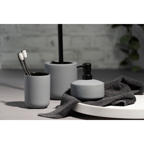Tazza in ceramica grigia per spazzolini da denti Avellino - Wenko-image-2