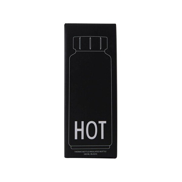 Bottiglia termica nera, 500 ml Hot - Design Letters-image-2