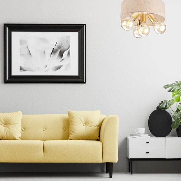 Lampada da soffitto beige ø 35 cm Carina - LAMKUR-image-2