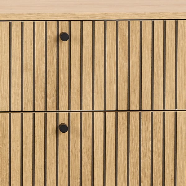 Cassettiera effetto rovere in colore naturale 158x80x40 cm Albany - Actona-image-4