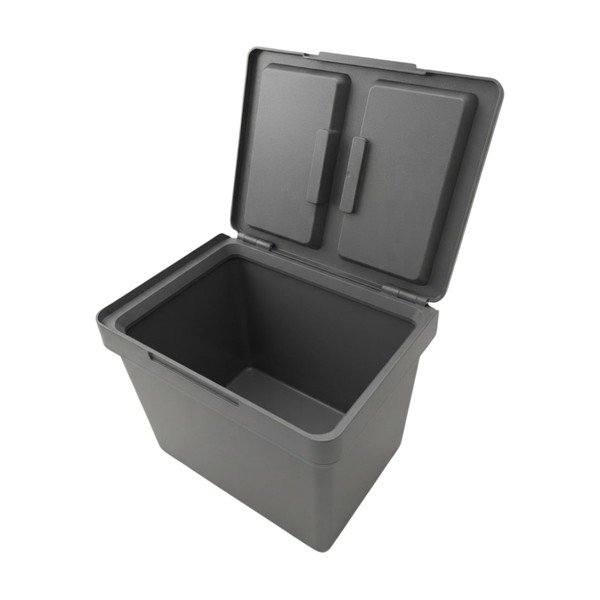 Cestino per la spazzatura grigio in plastica per raccolta differenziata/incorporabile 3x12 l Metropolis Flip-up – Elletipi-image-4