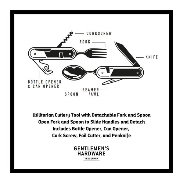Posate multifunzione tascabili Camping - Gentlemen's Hardware-image-3