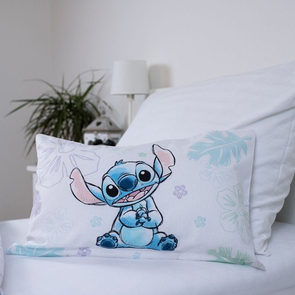 Set copripiumino e federa da bambini bianco in cotone per culla 100x135 cm Lilo and Stitch "Ohana White" – Jerry Fabrics-image-3