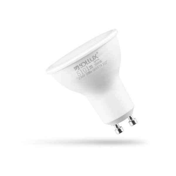 Lampadina LED con luce bianca calda con presa GU10, 7 W – Sollux