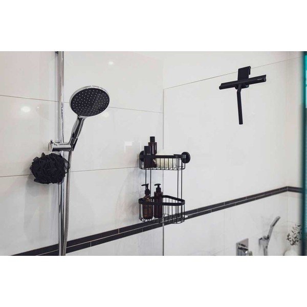 Set di accessori per il bagno nero in metallo autoportante Classic - Wenko-image-1