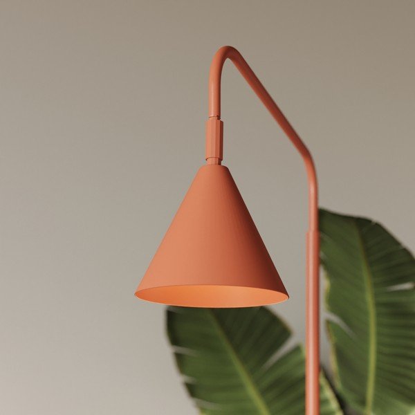 Lampada da terra color mattone in acciaio con struttura flessibile (altezza totale 165 cm) Zylo – Sollux-image-4