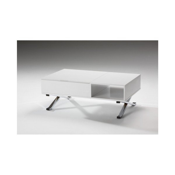 Tavolino bianco con piano estraibile Manila - Marckeric-image-1