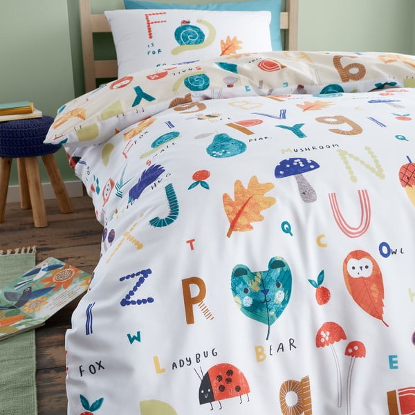 Biancheria da letto per bambini per letto singolo 140x200 cm Woodland Alphabet - RHS-image-4