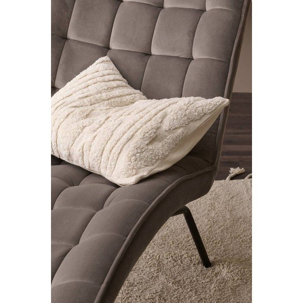 Chaise longue greige con rivestimento in velluto Legend – Ellos Home-image-2