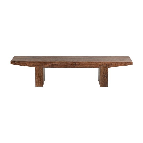 Tavolino da salotto colore naturale scuro in acacia massiccia 48x152 cm Eron – WOOOD