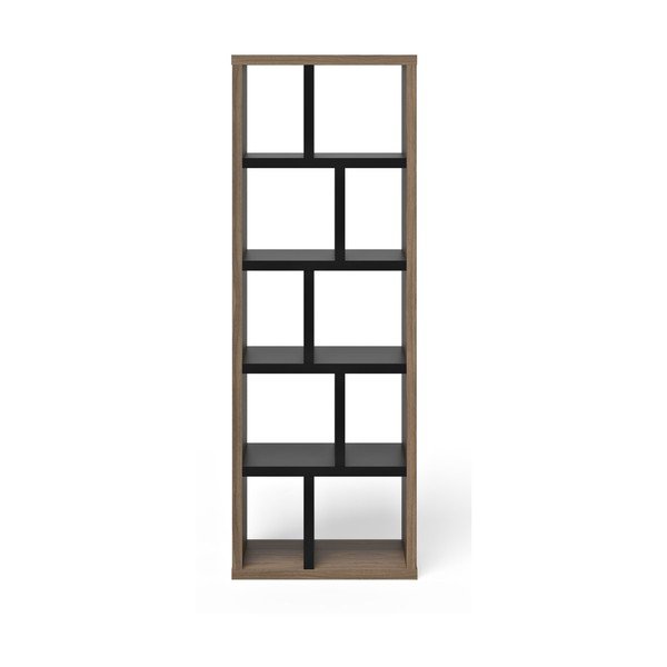 Libreria marrone-nera in noce 70x198 cm Berlin - TemaHome
