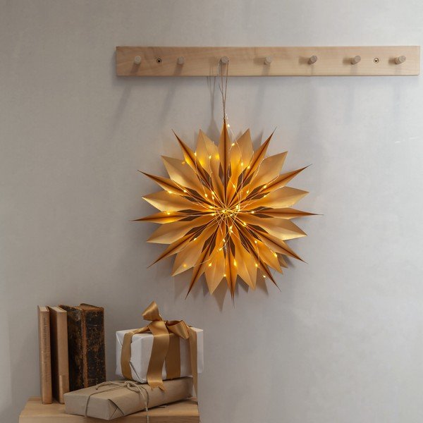 Decorazione luminosa con motivo natalizio in colore oro Flinga - Star Trading-image-1