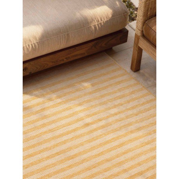 Tappeto da interno/esterno giallo ocra/color crema 160x230 cm Haringey Linley – Ted Baker-image-1