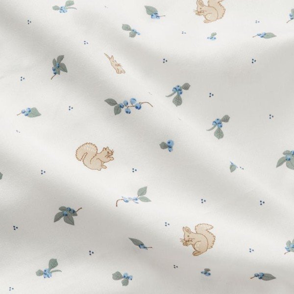 Set copripiumino e federa da bambini color crema in cotone organico per culla 100x140 cm Blueberries – Cam Cam Copenhagen-image-3