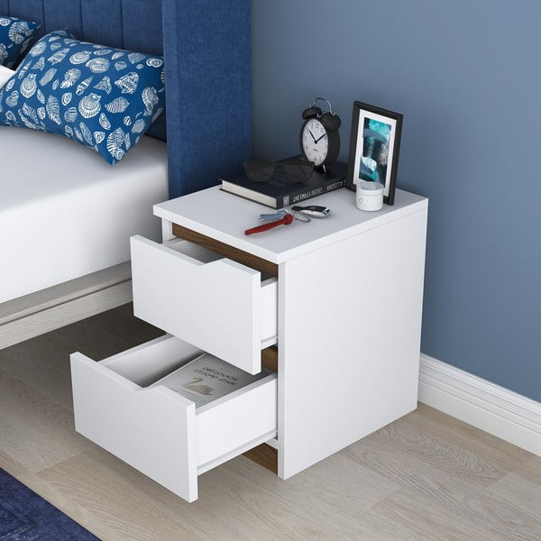 Comodino bianco Erica - Kalune Design-image-4