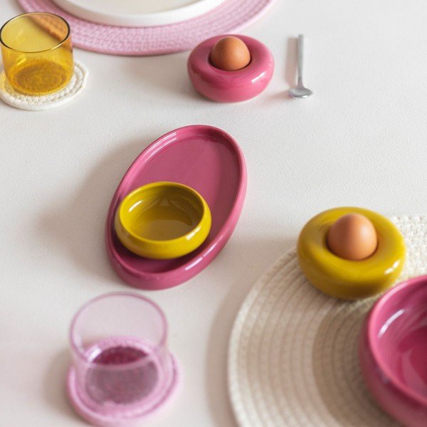 Piatto da portata rosa in gres Billie – ONA-image-1