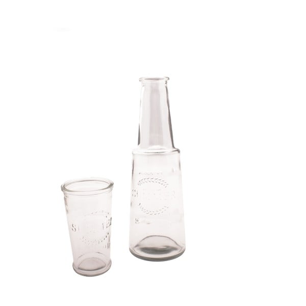 Caraffa in vetro con bicchiere, 800 ml - Dakls