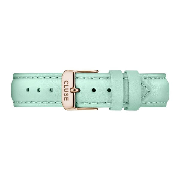 Orologio da donna con cinturino in pelle verde menta e dettagli in oro rosa La Bohéme - Cluse-image-2