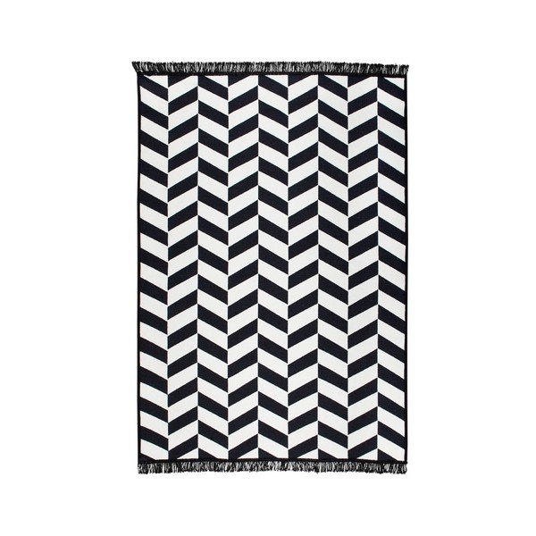 Tappeto bifacciale in bianco e nero Morpheus, 140 x 215 cm - Cihan Bilisim Tekstil
