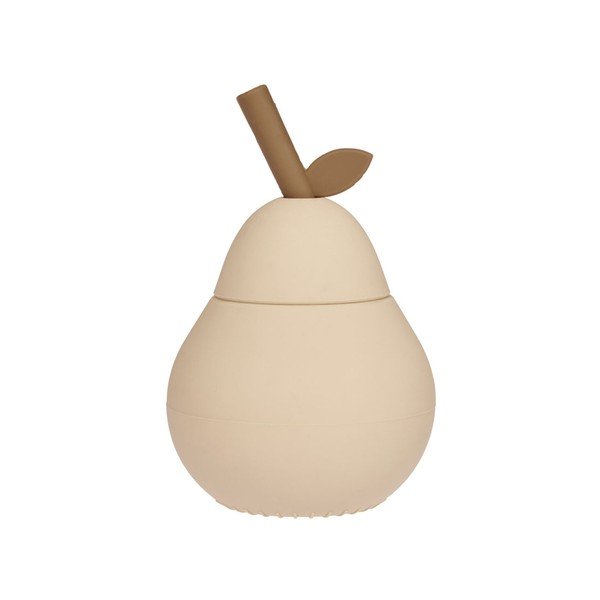 Tazza per bambini color crema in silicone Pear – OYOY Mini