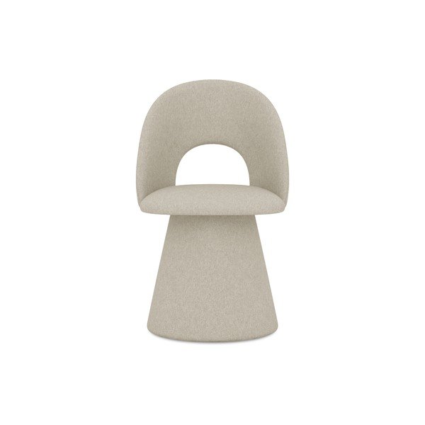 Sedia da pranzo beige in imbottito Kalo – Makamii-image-1