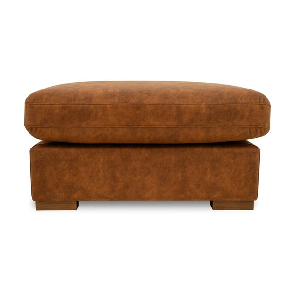 Pouf in similpelle marrone cognac Hamburg - Scandic